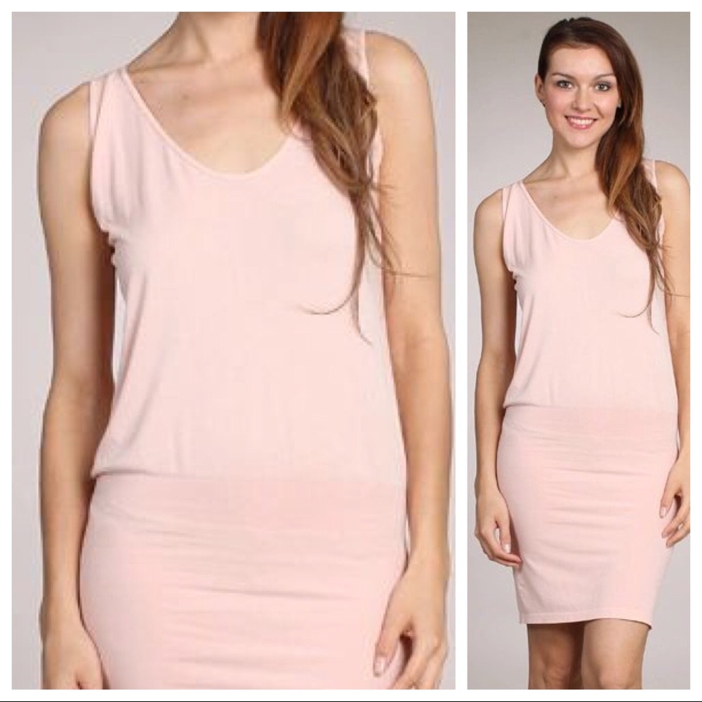 MRena tunic dress in PEACH.